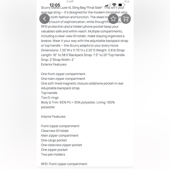 LUG Scurry Matte Luxe VL Sling Back in Cappuccino. New. No tag. Non Smoke/Pet - Picture 7 of 7